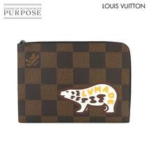 未使用 展示品 ルイ ヴィトン LOUIS VUITTON ダミエ ジャイアント LVスクエアード ポシェット ジュール クラッチ バッグ N60390 90225432_画像1