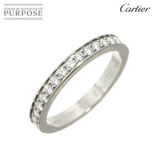 カルティエ Cartier 1895 #49 リング ダイヤ ハーフエタニティ Pt プラチナ 指輪 Half Eternity Diamond Ring【証明書付き】 90219013