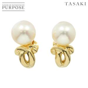 タサキ TASAKI アコヤ真珠 8.2mm イヤリング K18 YG イエローゴールド 750 パール 田崎真珠 Akoya Pearl Earrings 90219607