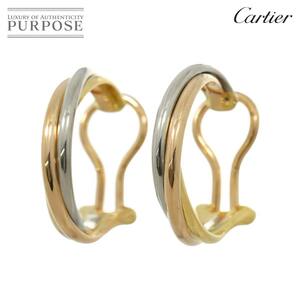  Cartier Cartiertoliniti серьги K18 YG PG WG 3 цвет s Lee Gold обруч 750 Trinity Earrings Clip on 90218375