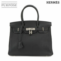 新品同様 エルメス HERMES バーキン30 ハンド バッグ トゴ ブラック □I刻印 シルバー 金具 Birkin 30 90224723_画像1