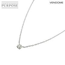 ヴァンドーム青山 Vendome Aoyama ソリティア ダイヤ 0.140ct ネックレス 43cm Pt プラチナ Diamond Necklace 90221819_画像1