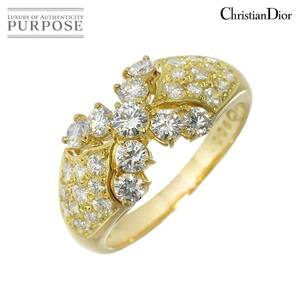 クリスチャン ディオール Christian Dior 12号 リング ダイヤ K18 YG イエローゴールド 750 CD 指輪 Diamond Ring 90219718