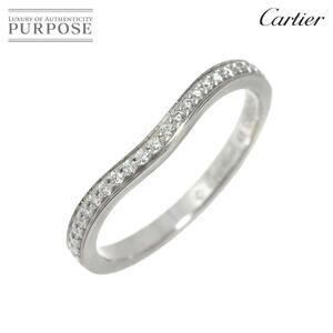 Cartier Cartier Balleerina Curve #48 Ring Half Diamond Pt Платиновое кольцо кольцо Balleerine кольцо 90224266