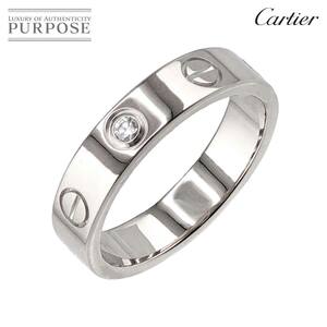 カルティエ Cartier ミニラブ #49 リング ダイヤ 1P K18 WG ホワイトゴールド 750 指輪 Mini Love Ring 90220043