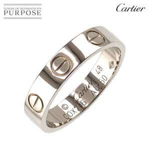 カルティエ Cartier ミニラブ #48 リング K18 WG ホワイトゴールド 750 指輪 Mini Love Ring【証明書付き】 90221307の画像1