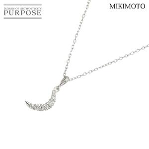  Mikimoto MIKIMOTO diamond 0.17ct necklace 40cm K18 WG white gold 750 Diamond Necklace 90212525