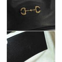 新品同様 グッチ GUCCI ホースビット 1955 トート バッグ レザー ブラック 623694 525040 ゴールド 金具 Horse Bit 1955 Bag 90226677_画像9