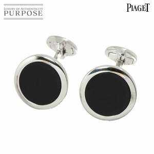 ピアジェ PIAGET オニキス カフス K18 WG ホワイトゴールド 750 Onyx Cuff Links 90210628