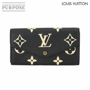 新品同様 ルイ ヴィトン LOUIS VUITTON バイカラー モノグラム アンプラント ポルトフォイユ サラ 二つ折り 長財布 レザー M80496 90228150