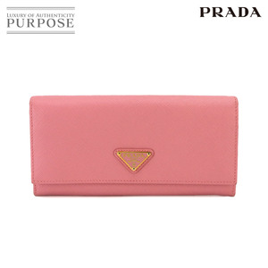 プラダ PRADA 二つ折り 長財布 サフィアーノレザー ペタロ ピンク 1MH132 ゴールド 金具 Bi-fold Long Wallet 90228140