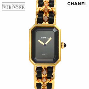  Chanel CHANEL Premiere S size H0001 Vintage lady's wristwatch black face Gold quartz Premiere 90228918