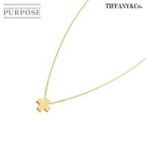 ティファニー TIFFANY&Co. ローマンクロス ネックレス 41cm K18 YG イエローゴールド 750 Cross Necklace 90221396_画像1