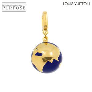 ルイ ヴィトン LOUIS VUITTON グローブ モチーフ チャーム ダイヤ 1P エナメル K18 YG 750 ペンダント トップ 地球儀 Globe Charm 90224576