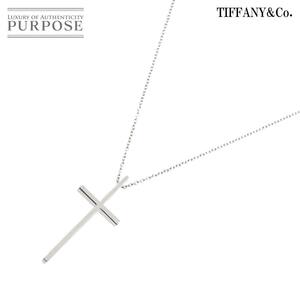 ティファニー TIFFANY&Co. クロス ネックレス 45cm K18 WG ホワイトゴールド 750 Cross Necklace 90221393