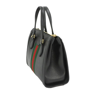 新品同様 グッチ GUCCI オフィディア 2way ハンド ショルダー バッグ レザー ブラック グリーン レッド 719882 ゴールド 金具 90228410の画像3