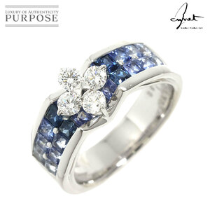 ジュネ Jeunet 10号 リング サファイア 1.73ct ダイヤ 0.32ct K18 WG ホワイトゴールド 750 指輪 Sapphire Ring 90220014