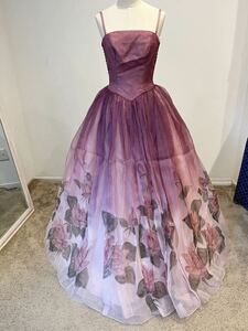 カラードレス 演奏会 カラオケ ウェディングドレス 【ブランド】【MARIMO】9号　人気の紫ドレス