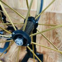 貴重 Campagnolo SHAMAL ULTRA GOLD クリンチャー リムブレーキ 前後セット カンパニョーロ シャマル ウルトラ 限定 ゴールド_画像3