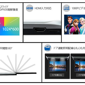 CM101HD△XTRONS 10.2インチ フリップダウン モニター 1024x600 解像度 超薄 HDMI対応 1080Pビデオ対応 外部入力 ドア連動 USB・SD 1年保証の画像2