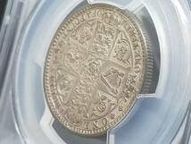 《人気の銀貨》1849年 ヴィクトリア女王 ゴッドレス フローリン(2シリング）銀貨/PCGS AU Details/ウィリアム・ワイオン/ビクトリア女王 _画像9
