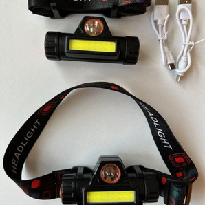 LED ヘッドライト 2個セット USB充電式 小型 強力 防水 高輝度 明るい キャンプ 釣り アウトドア 登山 停電用 防災 懐中電灯 作業灯 非常用の画像10