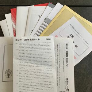 　日能研　全国テスト　新3年　算数・国語　2教科　保護者会資料　【2024.3.3実施】