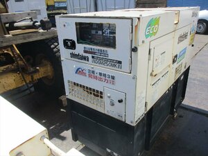 【中古】ディーゼル発電機☆25KVA☆新ダイワ☆DGM250MK-P☆三相・単相３線同時出力☆大型燃料タンク☆非常用に最適！点検済！②