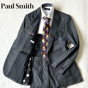 1円～ 極美品 Paul Smith ポールスミス スーツ セットアップ 水玉 ドット柄 シルク混 サイズM 1スタ