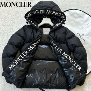 1円～ 未使用級 MONCLER モンクレール MONTCLA モンクラー ダウンジャケット ブラックワッペン 黒 刺繍ロゴ ケース ハンガー付き 1スタ 0の画像1