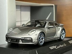 1/43 特注 ミニチャンプス ポルシェ 911 992 ターボS プラチナシルバー Minichamps Porsche 911 992 Turbo S Exclusive Embraer silver