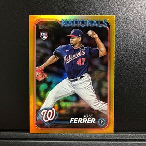 Jose Ferrer 2024 Topps Series1 #85 Gold Foil Rookie RC Nationals