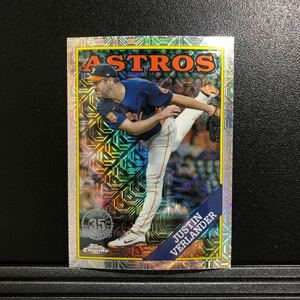 Justin Verlander 2023 Topps Series1 #T88C-15 Silver Pack Chrome Mojo Refractor Astros