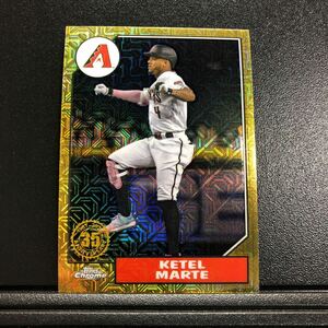 Ketel Marte 2022 Topps Series2 #T87C2-2 1987 Topps Siver Pack Chrome Mojo Refractor Diamondbacks