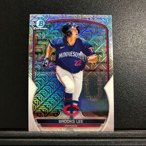 Brooks Lee 2023 Topps Bowman Mega Box #BCP-31 Chrome Mojo Refractor Twins