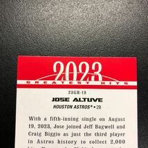 Jose Altuve 2024 Topps Series 1 #23GH-19 2023 Greatest Hits 2,000 Career Hits Astros_画像8