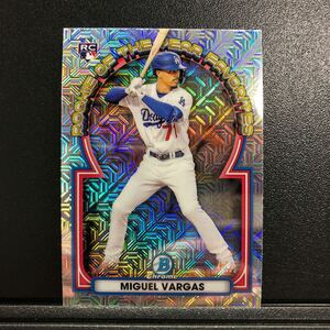 Miguel Vargas 2023 Topps Bowman Mega Box #ROYF-12 Rookie of the Year Favorites Chrome Mojo Refractor Rookie RC Dodgers