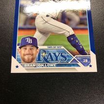 Brandon Lowe 2023 Topps Series 1 #36 Royal Blue Rays_画像7