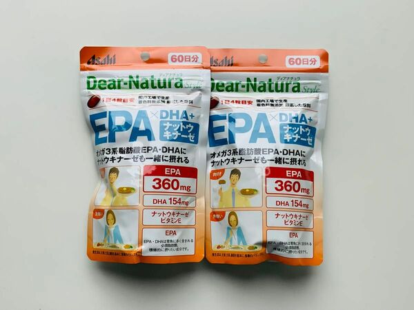アサヒ　ディアナチュラ　 EPA×DHA＋ナットウキナーゼ　60日分×2袋
