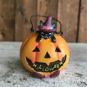 # Halloween # objet d'art interior pumpkin ornament cat cat 