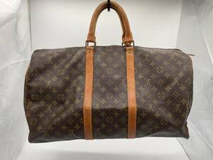 美品 LOUIS VUITTON M41428 ルイ・ヴィトン モノグラム キーポル45 ボストンバッグ 南京錠 ネームプレート