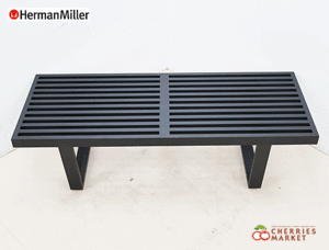 ◆展示品◆ Herman Miller ハーマンミラー ジョージ・ネルソン ネルソン プラットフォームベンチ 特注 ブラック 24万