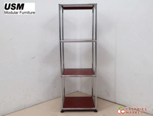 * exhibition goods * USM Haller System USM is la- system 1 row 3 step cabinet / shelf ruby red 10 ten thousand 