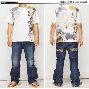 華鳥風月 九尾の狐 菊柄半袖Tシャツ Lサイズ 新品未使用品の画像6