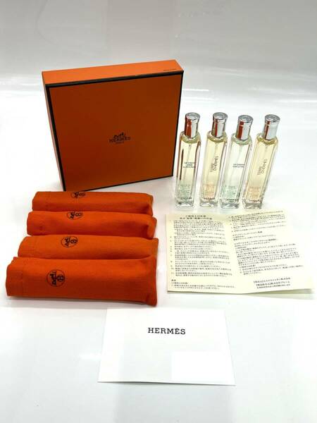 HERMES エルメス 香水4本セット ナチュラルスプレー フランス製 ナイルの庭 モンスーンの庭 テール ドゥ エルメス オードトワレ 