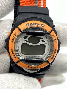 【電池切れ】CASIO カシオ Baby-G ベビージー クォーツ 腕時計 デジタル文字盤 オレンジ×ブラック レディース BG-390