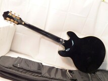 A781★Epiphone/Casino Coupe EB/エレキギター/カジノタイプ？/フルアコ?/セミアコ?/黒色系/エピフォン/ソフトケース付/2016★送料1420円_画像8