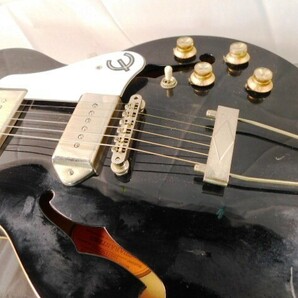 A781★Epiphone/Casino Coupe EB/エレキギター/カジノタイプ？/フルアコ?/セミアコ?/黒色系/エピフォン/ソフトケース付/2016★送料1420円の画像6