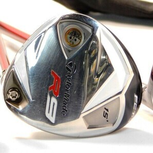 Y527★TaylorMade/ゴルフクラブ/フェアウェイウッド3本/ R9. F.C.T★No.3/5/7★FLEX S/ MotoRe Fujikura/テーラーメード/送料1420円～の画像2