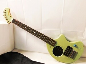 A778★FERNANDES/エレキギター/ぞうさんギター？/緑色系/フェルナンデス/ソフトケース付き/楽器/音楽/ジャンク★送料1420円～